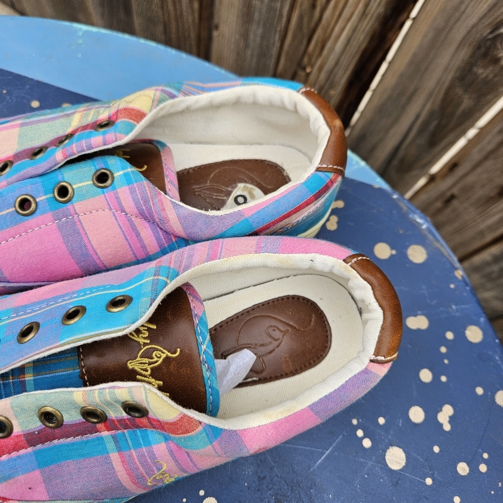 Baby Phat Colorful Plaid Sneakers Women Size 8 - Picture 9 of 16